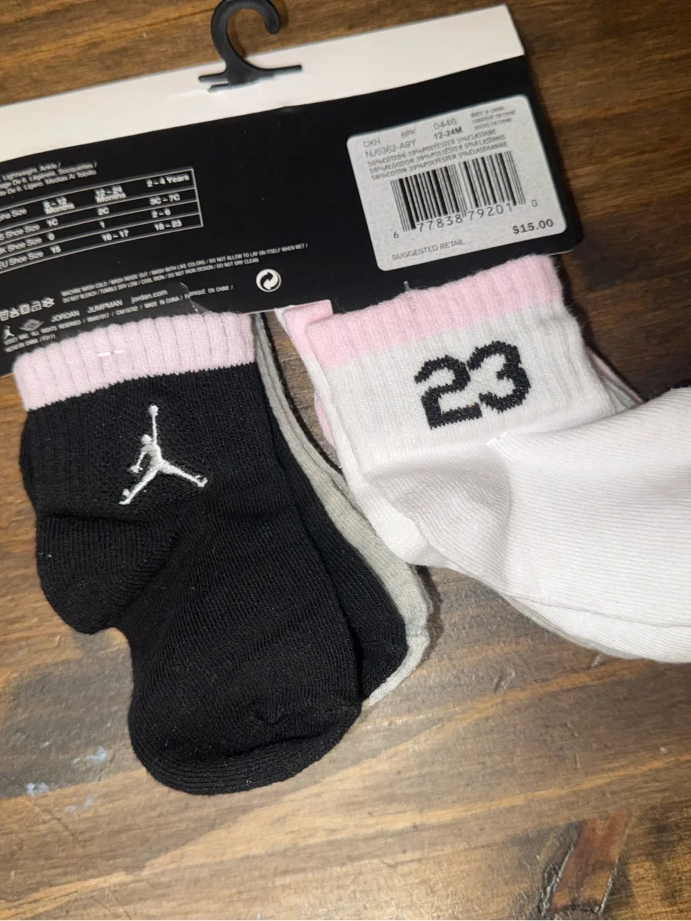Jordan 6-Pack Low-Cut Athletic Socks - Pink, Black, White,grey